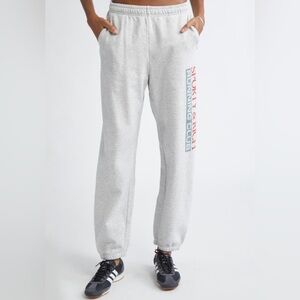 Sporty & Rich sweatpants in Heather Gray/Multi feature a drawstring closure